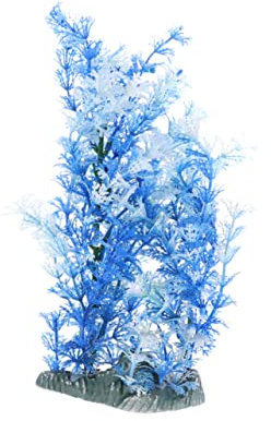 Plantes Aquatiques Artificielles Décoration pour Aquarium Simulation De Plantes Bleues Réalistes pour Réserve Aquatique Matériau Et Sûr pour Poissons