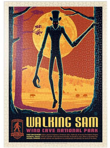 MyPuzzle Legends of The National Parks: Wind Cave's Walking Sam, Vintage Poster - Premium 1000 Teile Puzzle - MyPuzzle Sonderkollektion von Anderson Design Group