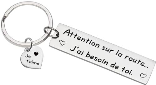 Petit Ami Cadeau Assurance de Conduite Porte Clés Cadea u J'ai besoin de Vous avec Moi Je t'aime Camionneur Mari C adeau Père Cade au Saint Valentin Porte - clés