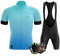 Herren Kurzarm Fahrrad Trikot Set,Rennrad Trikot Herren Set,Herren-Radtrikot Radhosen + Halbfinger Sommer Fahrradhandschuhe (L,Typ-1)