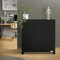 ML-Design Aktenschrank, 75x40x80,5 cm, Schwarz, Stahl, Freistehender Büroschrank 4 Beinen, Metallspind 4 Türen, 2 Innenfächer, Industrial, Lagerschrank Stahlschrank Metallschrank Aufbewahrungsschrank
