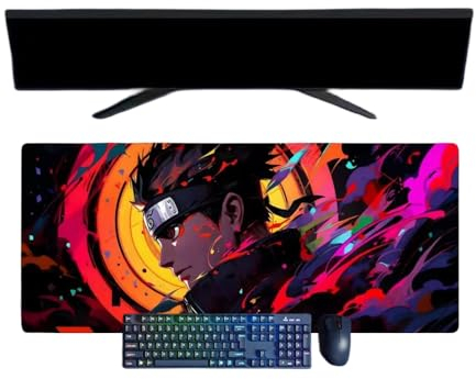 ButkUs Uchiha Shisui Mauspad, XXL, 800 x 300 mm, Gaming-Tastatur, wasserdicht und 3 mm, rutschfeste Gummibasis, strukturierte Oberfläche