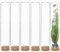 SUNNYCLUE 6 mini Dôme en Verre de 30x150 mm avec Base en Liège, Mini Bouteilles en Verre de 80 ml, Bocaux Décoratifs, Vitrine pour le Stockage de Fleurs, la Maison, la Fête de Noël, les Cadeaux, la Dé