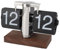 Ejoyous Digitale Flip-Down-Uhr Retro Klappuhr mit dickem Holz Basis mechanische Auto-Flip-Uhr Große Zifferanzeige Uhr Schreibtischuhr 24 H für Zuhause, Büro