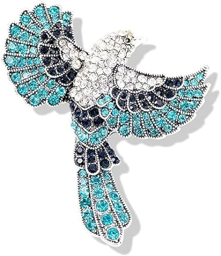 Kristall Blauer Vogel Brosche Vintage Kolibri Brosche Strass Anstecknadel Hochzeit Rucksack Accessoires Party Hochzeiten Bankette Schmuck Geschenke