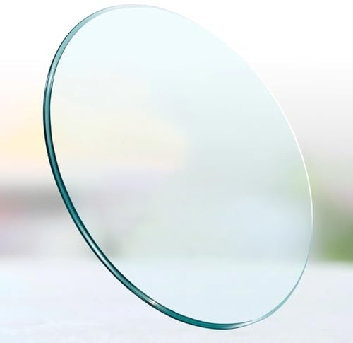 whalebee Vidrio Templado Redonda para Mesa Grosor 8mm Tablero De Vidrio Fuerte 45 65 85 100cm Cristal Redonda para Mesa, Bordes Lisos Protección De Mesa para DIY, Mesas De Café, Mesa De Comedor