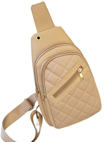 Gyios Damen-Umhängetaschen Stickte Brustbeutel Multifunktionaler Umhängetasche- Khaki
