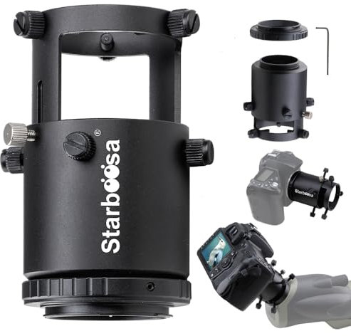Starboosa Prolunga regolabile Spotting Scope Camera Adapter Mount - per fotocamere reflex Canon - Include anello a T - perfetto per birdwatching e fotografia