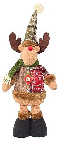 Csnbfiop Weihnachten einziehbar für handgefertigte Plüsch-Party, Neujahrsgeschenk, Plüsch, Heimdekoration, Stehtag