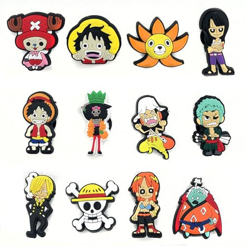 12 Stück Cartoon Schuhdekoration Schuh Anhänger, Anime Karikatur Schuh Anstecker, PVC Schuhe Charme, DIY Schuhanstecker Schuhanhänger Armband, Kreativ Dekorieren für Mädchen Frauen Kinder und Männer
