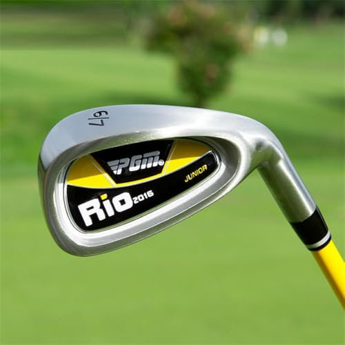 Junior Golf Club Iron for Kids - #7 Iron Rod Golf Club Train Sports - Golf Club for Boys and Girls 3-12 Years Old (yellow,for 9-12Y)