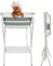 Nidouillet Dog BathTub Stand,Dog Washing Station for Bathing and Grooming,Foldable Design Bathtub for Small Dogs and Cats,For Bathroom outdoor and Pet Shop AB032201 (Dog BathTub-WHITE-2)