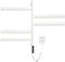 Towel Rail Radiator, 675x450 mm Heated Towel Rail Radiator Ladder, 180° Rotatable Towel Warmer Rail, Electric Heated Towel Rail, 120W Wall Mounted Rail with Thermostat and LED Indicator (White)