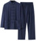 Foweknow Tang Costume pour homme Vêtements traditionnels chinois à manches longues Veste et pantalon Arts martiaux Taichi Shaolin Coton Lin Uniforme classique Loisirs Entraînement Vêtements, Marine,