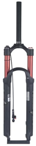 ZECHAO Fourches À Suspension for VTT 26/27,5/29 Pouces, Débattement 120 MM Alliage D'aluminium Frein À Disque Dégagement Rapide Double Chambre Air Fourche Avant 1800 G(Red-Remote Lock,29inch)