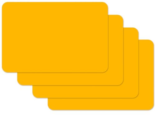 sopomarkt24 Tischset Sunny Yellow 4er Platzset Tischsets & Untersetzer für Küche Esszimmer Platzdeckchen Tischmatte abwaschbar & leicht zu reinigen 45 x 30 cm
