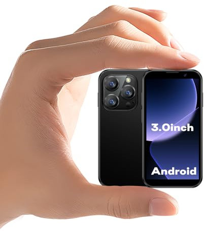 ZOKOE 3G Pequeño Teléfono de Respaldo Kids Smartphone Android 9.0, Pantalla de 3.0 pulgadas, 2 GB RAM 16 GB ROM, 5MP, Batería de 900 mAh, Reconocimiento Facial (XS18-Negro)