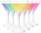 FOOLS ALIBAI 6Pcs Plastic Led Martini Glasses Light Cup Cocktail Cup Luminous Cup 210Ml Props Party Cocktail Mug Pub with Celebration Party for Martini Glasses