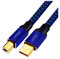 DREEK Câble USB Hifi DAC AB Alpha 6N OCC Câble de données Hifi numérique AB Audio A vers B(0.5 Meters)