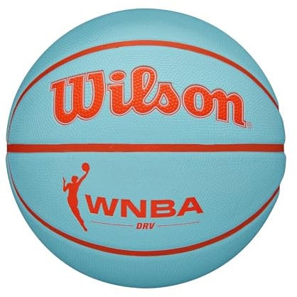 Wilson WNBA DRV Outdoor Basketball, Aqua/Orange, 6