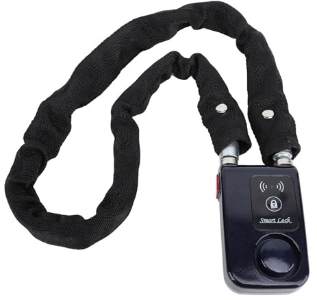 Bluetooth Kettenschloss, APP Steuerung, Fahrradschloss mit Vibrationsalarmfunktion, Wasserdichtes Schlüsselloses Fahrradschloss, Diebstahlschutz,für Fahrrad, Motorrad, Tür und