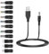 Belligern USB to DC Power Cable Universal DC Adapter DC 5v Charger with 11 Selectable Connector Tips Plug Power Cord Adapter with Barrel Jack Connectors Compatible for Laptops Router Keyboard
