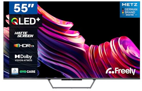 Metz TV QLED + MQE7600ZUK 4K UHD 55 inch Smart TV Powered by Tivo, Freely, BBC, ITV, Anti-glare Matte Screen Dolby Vision Dolby Atmos HDR Wi-FI TV