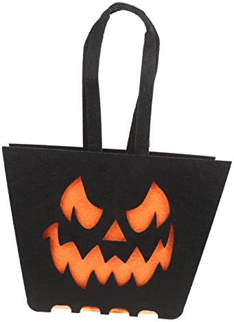 CAXUSD Sacchetto di Caramelle di Halloween Borsa di Halloween Borse Sacchetti Halloween Borsa Halloween Sacchetti Sacchetti Confetti Porta Caramelle di Halloween Basso BOODIE Black