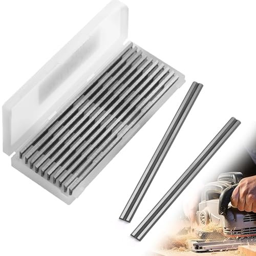 10PCS Reversible Planer Blades, 82mm Electric Planer Blades, Compatible with Makita, Bosch, Ryobi, Hitachi, Black & Decker, Durable for Craft Knife Wlades, Workshop Projects