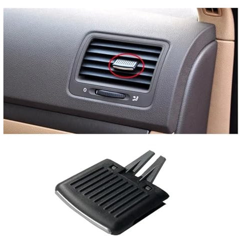 UTSKWD 1 Stück Auto-Armaturenbrett, vorderer AC-Luftauslass-Entlüftungsgrill, Schiebe-Einstellclip-Verkleidung, kompatibel mit VW Golf 5 MK5 GTI, kompatibel mit VW Jetta A5 MK5 R32, kompatibel mit VW