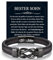EYQV Sohn Geschenk, Bester Sohn Geschenke, Sohn Armband mit Gravur, Geschenk für Meinen Sohn von Mama, Geschenkideen für Sohn von Papa zum Geburtstag Abschluss Jugendweihe Konfirmation Weihnachten