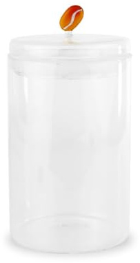 WD Lifestyle - Barattolo per Caffè 1,2L in Vetro Borosilicato con Coperchio Decorativo