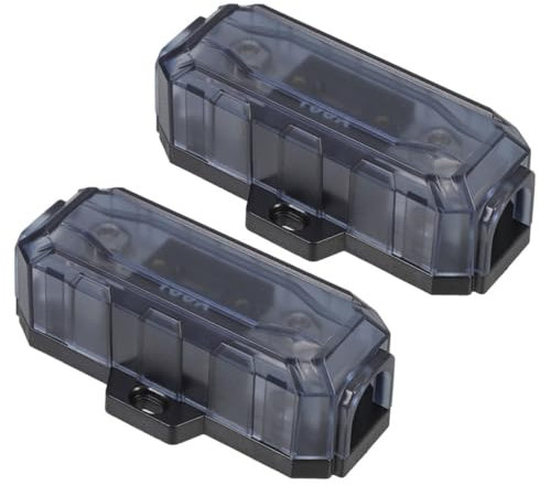 MUCKLILY 2pcs Automotive Fuse Holder for Car Audio Amplifiers Subwoofers Amp Fuse Holder Block for Vehicle Audio Systems