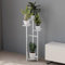 Niwugady Pflanzenständer 100cm, Metall Blumenständer, 4-stufiger Metall Pflanzenregal mit Beine für Outdoor und Indoor,Wohnzimmer,Balkon,Schlafzimmer, Weiß