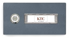KTC-Home Türklingel Aufputz Anthrazit mit austauschbarem Namensschild - 1-Fach - LED Drucktaster Weiß - UV & Witterungsbeständig - Pulverbeschichtet
