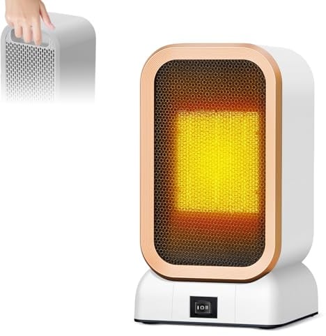 Journeyside Mini Keramik Heizlüfter, Tragbare Elektrisch Heizgeräte 1000W, Energiesparend Heizungslüfter, PTC Heizgeräte mit Überhitzungsschutz Klein Elektrisch Heitz Lüfter für Wohnräume Büro