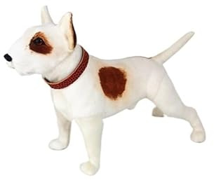 ThisToffGuys 8,7 Realistische Bullterrier Figur, Kunsthund Statue, handgefertigte Wohndekoration(Brown)