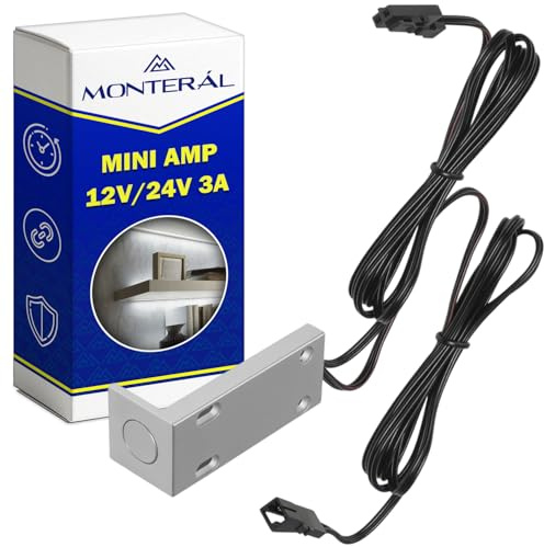 Interruttore Touch con Funzione Dimmerabile per Lampade e Strisce LED 12V/24V 3A - con 2 Cavi con Connettori Mini AMP - MONTERAL