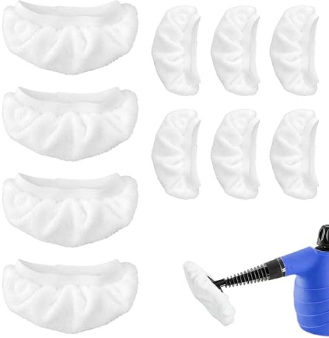 10 Stück Dampfreiniger Zubehör,Universal Dampfwischpads,Wiederverwendbare Schutzhüllen, Mikrofasertücher, Geeignet Für Die Meisten Handdampfreiniger,Es Entfernt Effektiv Fett, Schmutz Und Tierhaare