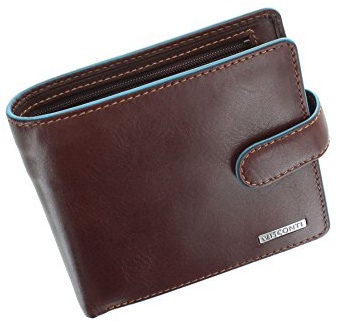 VISCONTI Alps Collection Tom Bi-Fold Leather Wallet with RFID Protection - ALP86 Brown