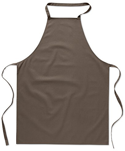 eBuyGB Pack of 1 Catering Cooking Plain Chef's Unisex Kitchen Apron, Cotton, Brown