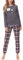 Merry Style Pigiama Manica Lunga Donna MS10-167 (mélange Scuro/Borgogna, L)