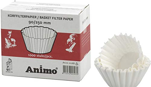 ANIMO Kaffeefiltertüte, 90/250 mm, weiß (1.000 Stück), Sie erhalten 1 Packung á 1000 Stück