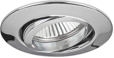 LED Einbaustrahler-Set BB09 dim2warm inkl. Konverter, IP20, rund, 230V, 6W 1800-3000K 460lm 38°, schwenkbar 25°, Nickel matt
