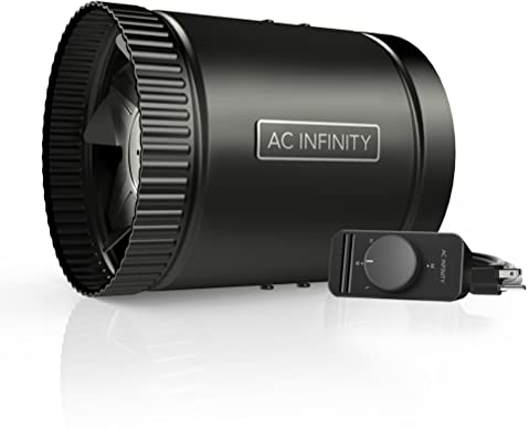 AC Infinity RAXIAL S6, Inline Booster Duct Fan 6” with Speed Controller - Low Noise Inline HVAC Blower Can Fan for Basements, Bathrooms, Kitchens, Workshops