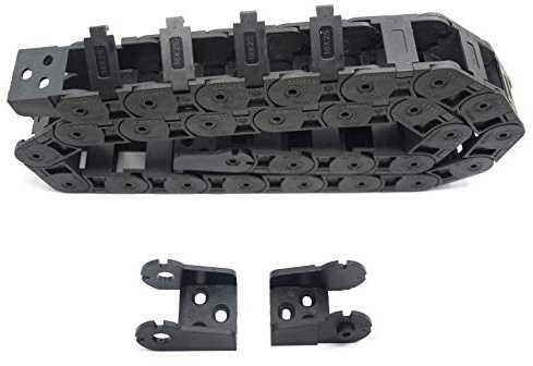 Befenybay R28 Innengröße 18X25mm 1M Länge Schwarz Kunststoff Flexible Schleppkette Kabelträger Außen offen Typ für 3D-Drucker und CNC-Maschinen (18mmX25mm-Außen offen)