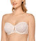 DELIMIRA Damen Multiway Trägerloser BH Bügel Ohne Polster Blumenspitze Rose White 80C