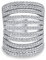 Bling Jewelry Geometrische Mode Zirkonia Pflaster CZ Vollfinger-Rüstung Cocktail Statement Breiter Multi-Band-Ring für Frauen Teen .925 Sterlingsilber