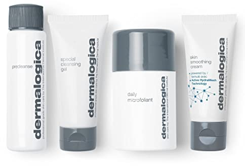 Dermalogica Discover Healthy Skin Kit - Coffret de soins best-seller en format voyage, nettoyage + exfoliation + hydratation. Routine complète pour une peau lisse, lumineuse, et hydratée.