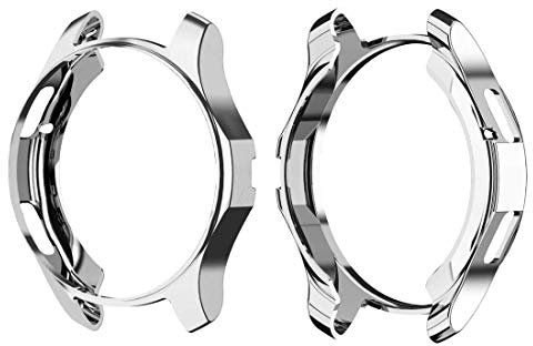 Lin-L TPU Plateado a Prueba de Golpes Caso for Samsung Gear S3 Frontier SmartWatch 46mm (Negro) Funda Protectora (Color : Silver)